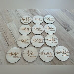 Wooden Baby Milestone Discs